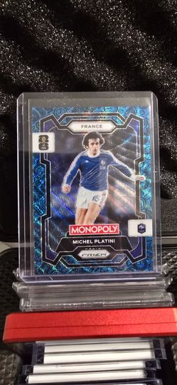 2026 Panini Prizm Monopoly World Cup Michel Platini #13 Blue Wave