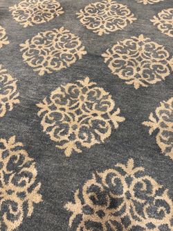 Indigo wool rug 9x12
