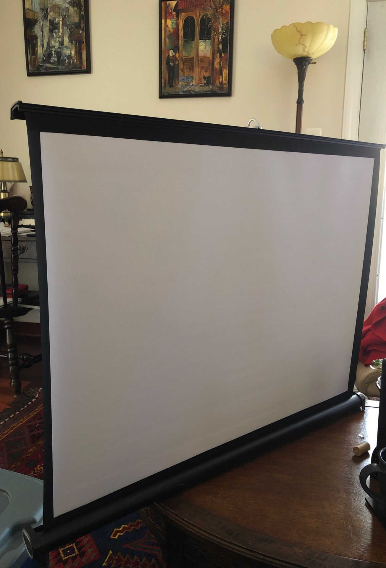 Projector Screen.36” X 26”. Retractable. Portable. Never Used.