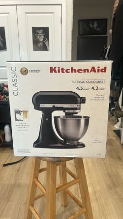 KitchenAid K45SSOB Classic 4.5qt Tilt-Head Stand Mixer Onyx Black 10-Speed