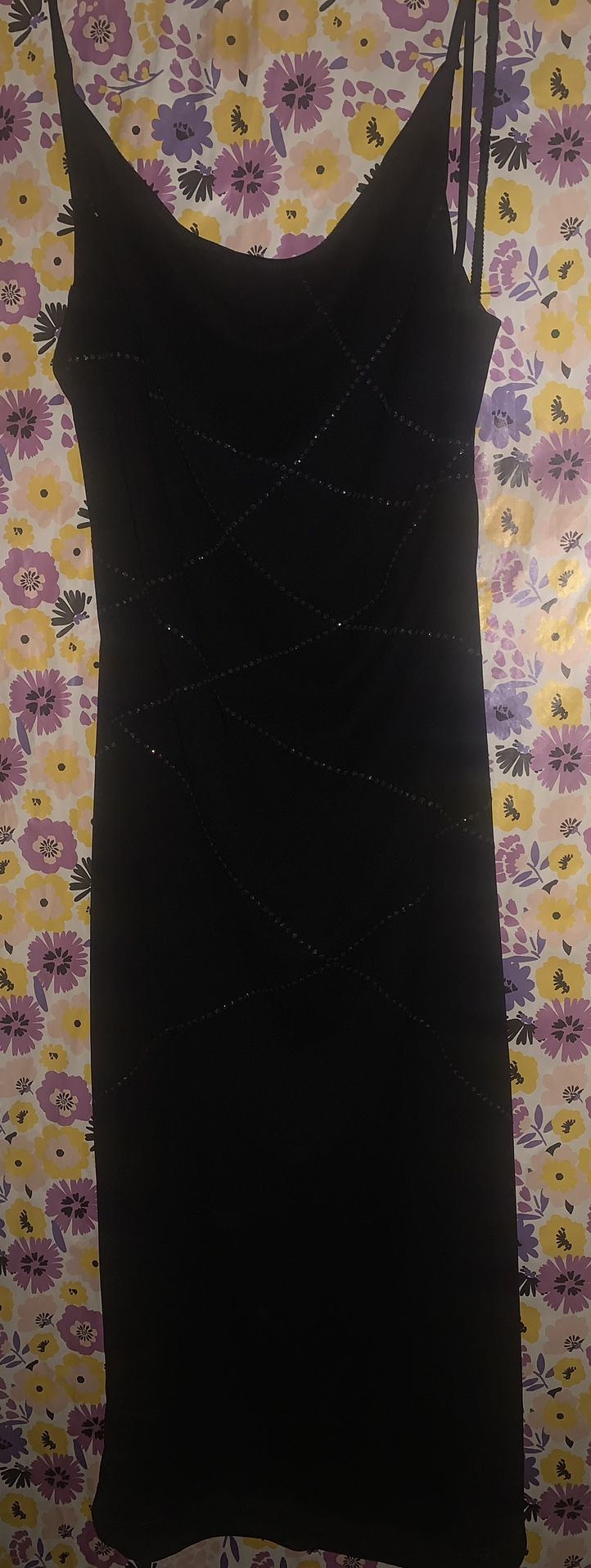 Rhinestone sparkle backless dress