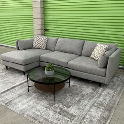*Free Delivery* Gray Modern Sectional Couch Sofa
