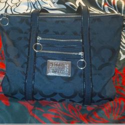Coach POPPY Black & SILVER  Bag $50
