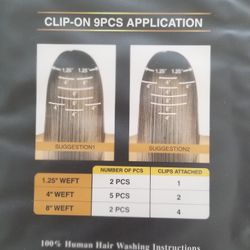 Human Hair Clips On Extension