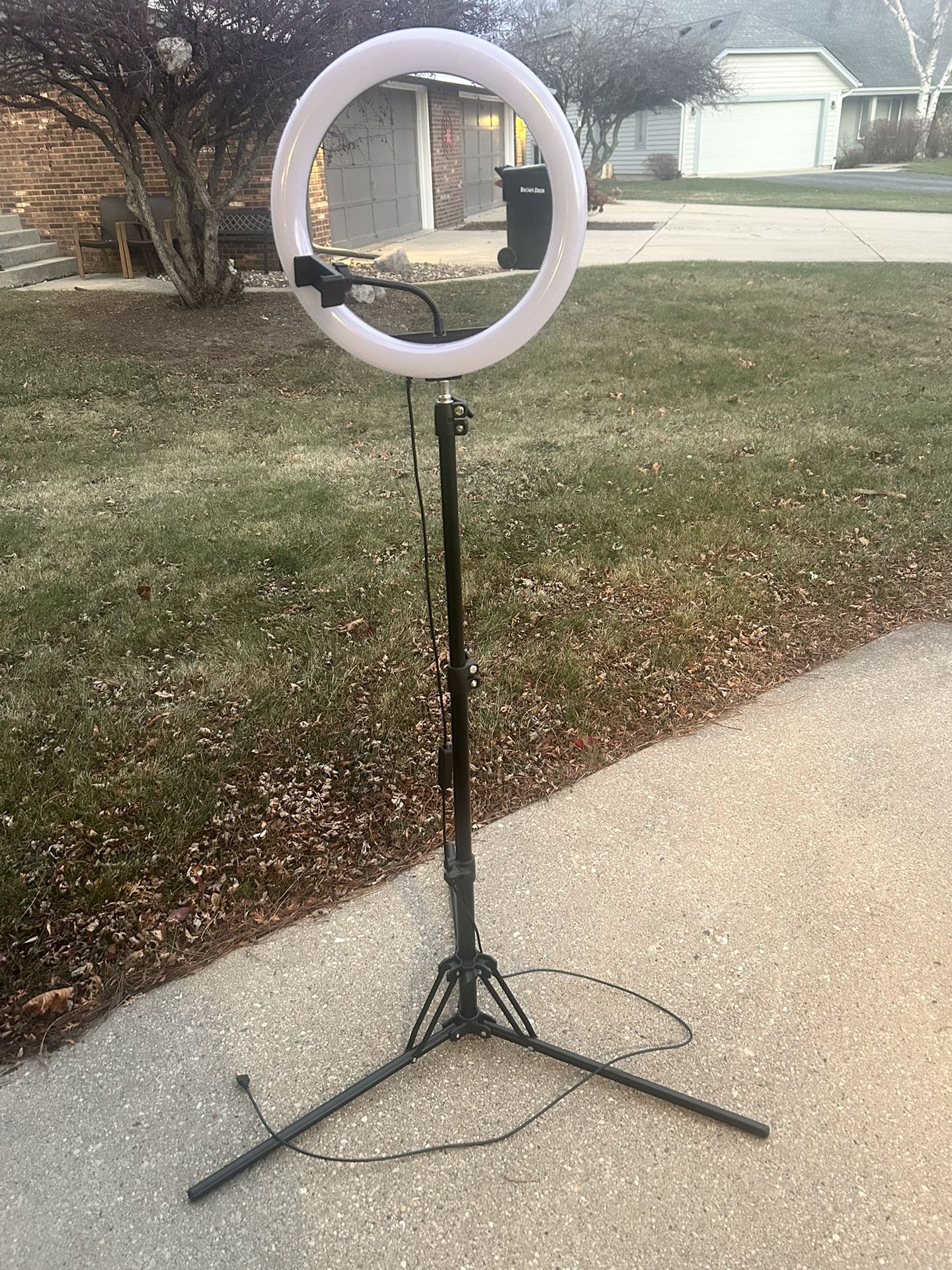 USB 13 inch Ring Light with Floor  Stand(Ring Lig Kit Totally 70.6" Tall), LED Circle Light with Phone Holder, for Photo Selfie, Video Recording, Zoom