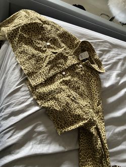 Cheetah jean jacket