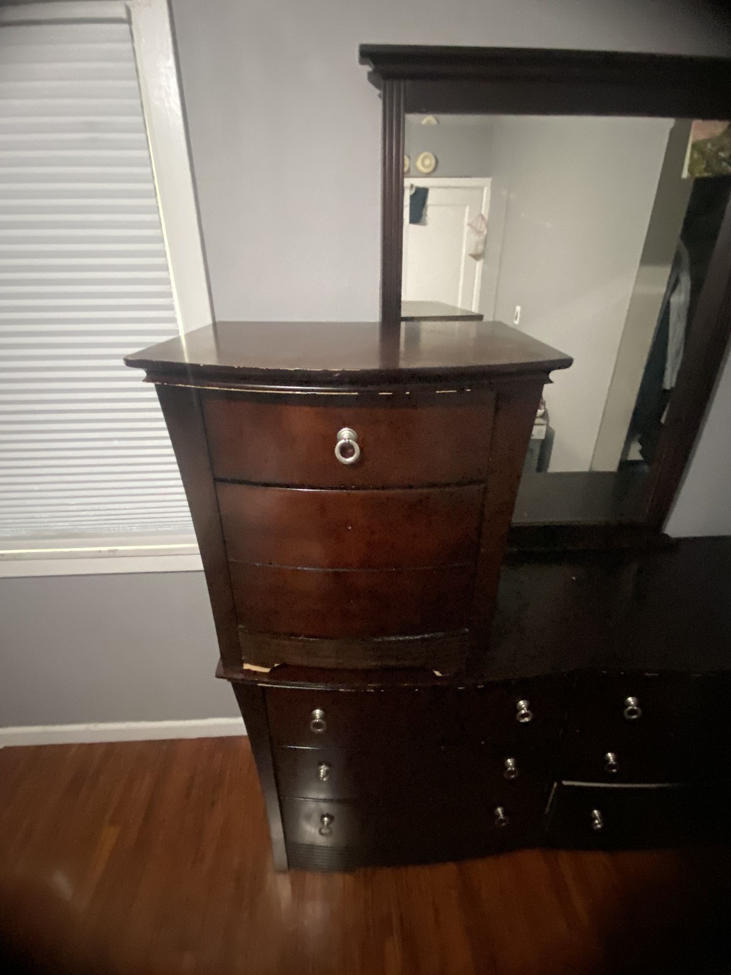 Bedroom dresser with a nightstand