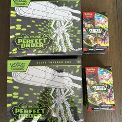 Pokemon TCG ME Perfect Order ETB Elite Trainer Box Booster Bundle New Sealed