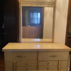 Vintage Dresser With Mirror