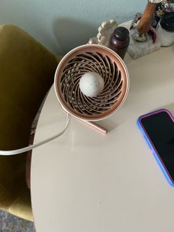Vornado desk fan - white and rose gold color