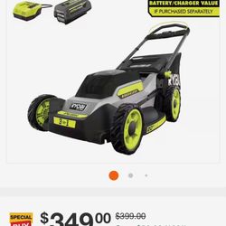 Ryobi Lawmower 40v Comes In Box With A 5.0 Battery And Charger 