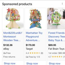 Montessori Wood Toy For Toddlers (brand New) 