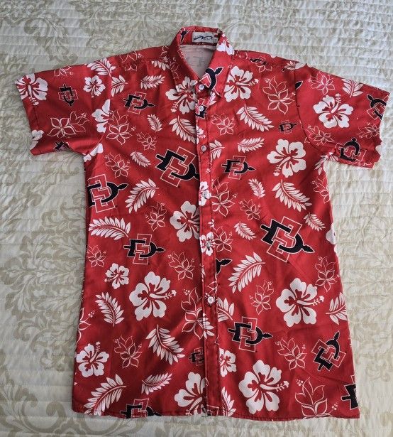 San Diego State Aztecs Hawaiian Shirt - Size Med