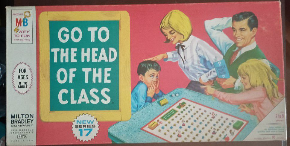Vintage 1967 Go To The Head Of The Class. Board Game. 