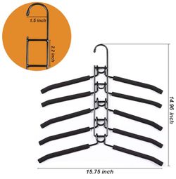 5-in-1 Space Saving Clothes Hanger | Detachable Closet Organizer | Non-Slip