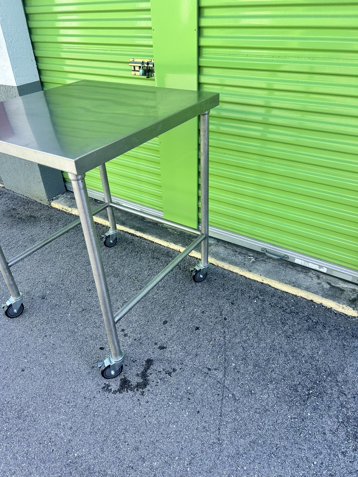 Stainless Steel Prep Table On Wheels
