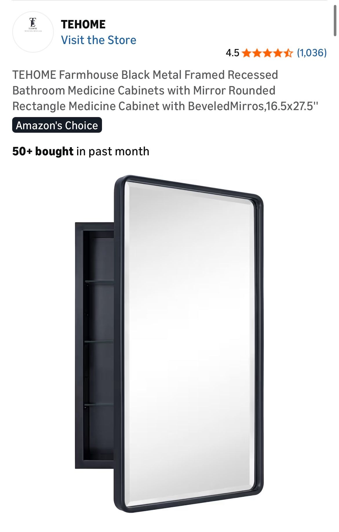 Still in Box Recessed Mirror