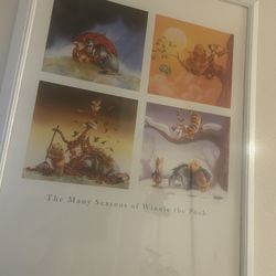 Large Winnie The Pooh Framed Poster 