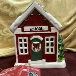 Cute Little Christmas Village Houses Set Of Two