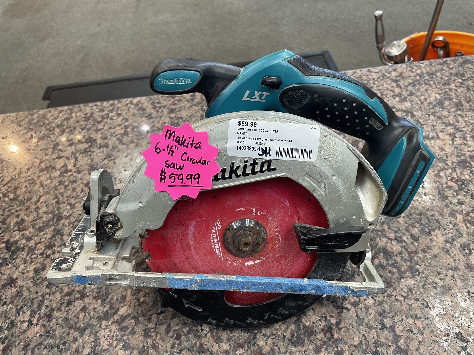 Makita 18v 6-1/2” Circular Saw Tool Only