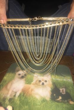 ⛓Very beautiful necklace⛓ with stones With gold plated🌹