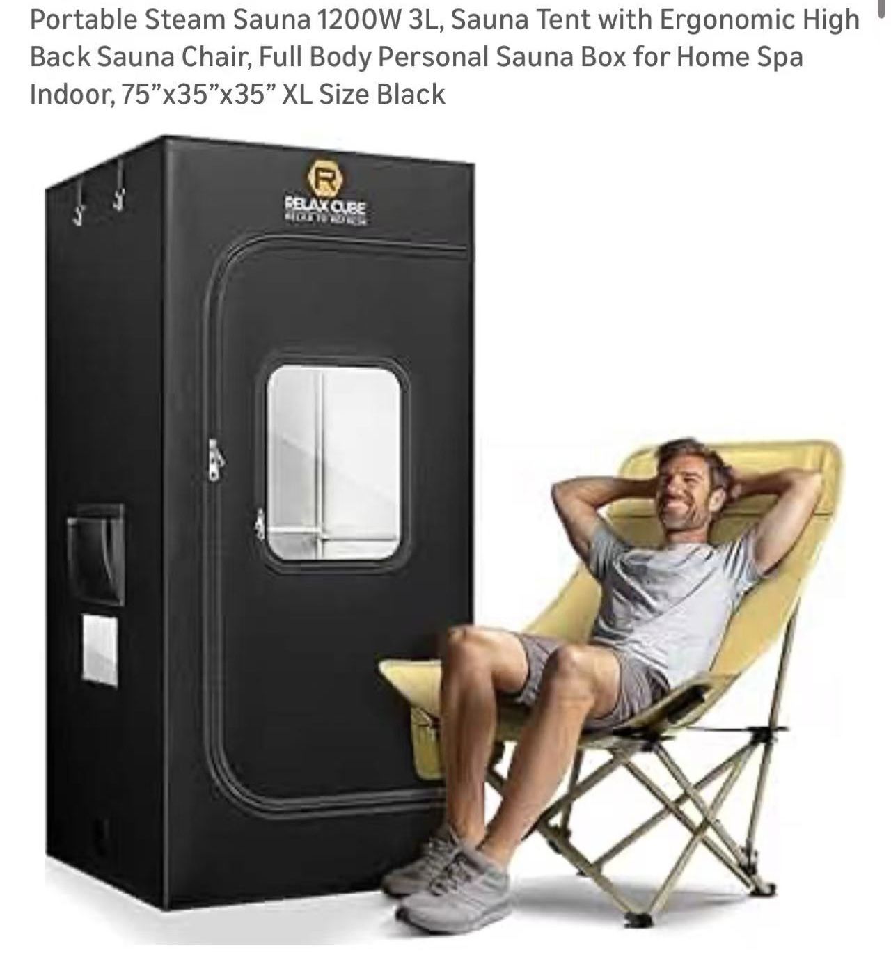 Portable Steam Sauna Chair 75" x35"x35" XL Size