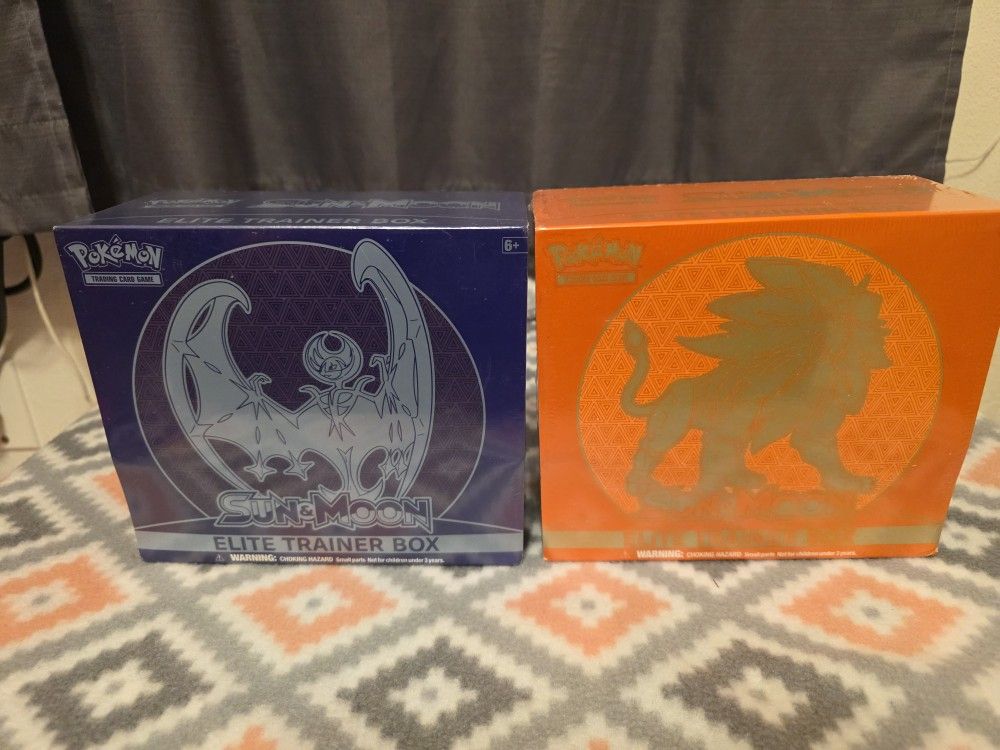 Pokémon TCG Sun and Moon Base Set ETB Set of 2 - Brand New Sealed
