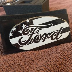 FORD auto Truck Emblem Hitch Cover Usa Flag