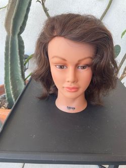 Gabriela Cosmetology Mannequin Head with Hair 100% Human