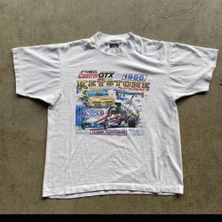 Vintage NASCAR: Keystone National 1986, Screen Stars Best Made In USA Size Large Vintage Graphic NASCAR tee