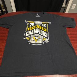2016 Stanly Cup Champions Pittsburgh Penguins Tee Fanatics XL