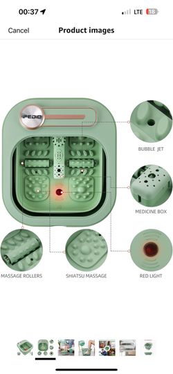 Foot Spa Bath with Heat and Bubble Massage and Jets