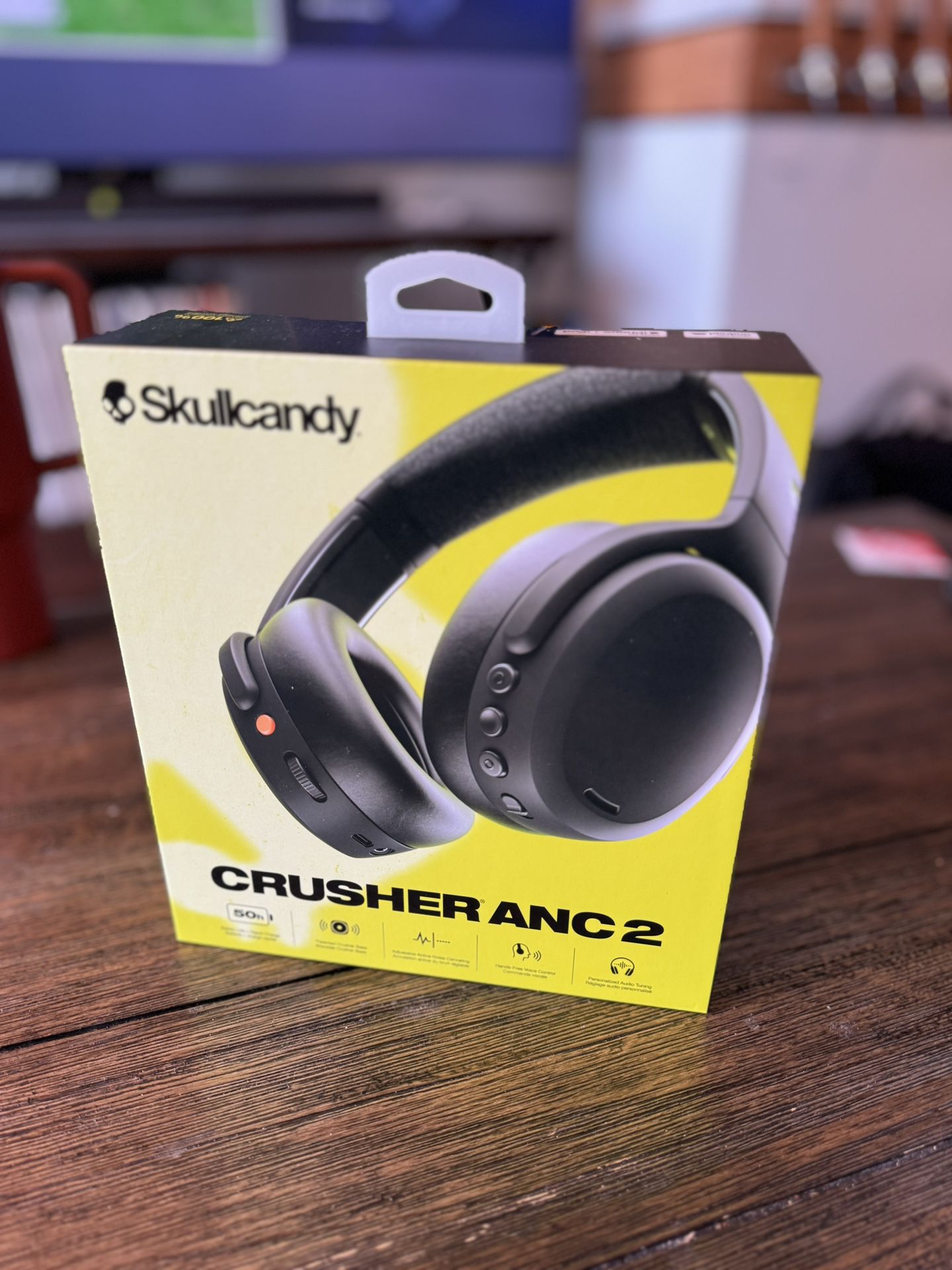 Skullcandy Crusher ANC 2 Bluetooth Wireless Headphones - Black (S6CAW-R740) NIB