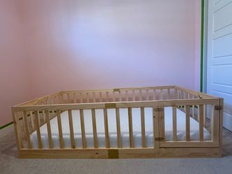 Twin Montessori floor bed and mattress