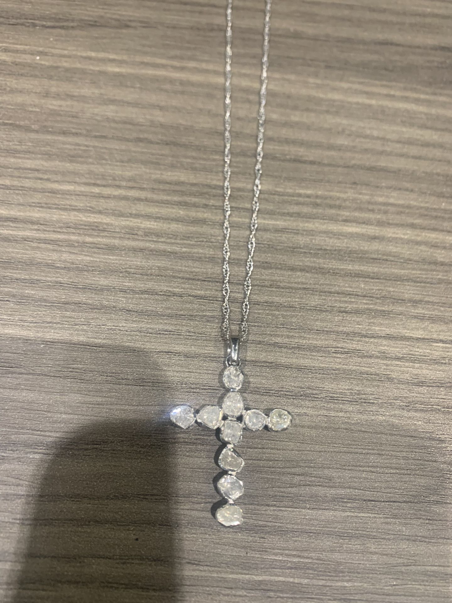 New Real Slice Diamond Lg Layering Necklace Artesian 9.25