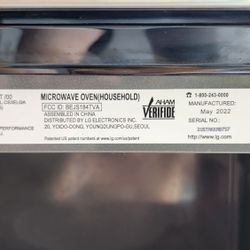 LG Microwave- Over The Range 1000w