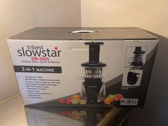 NEW Tribest Slowstar SW-2020 Slow Juicer & Mincer 2-in-1
