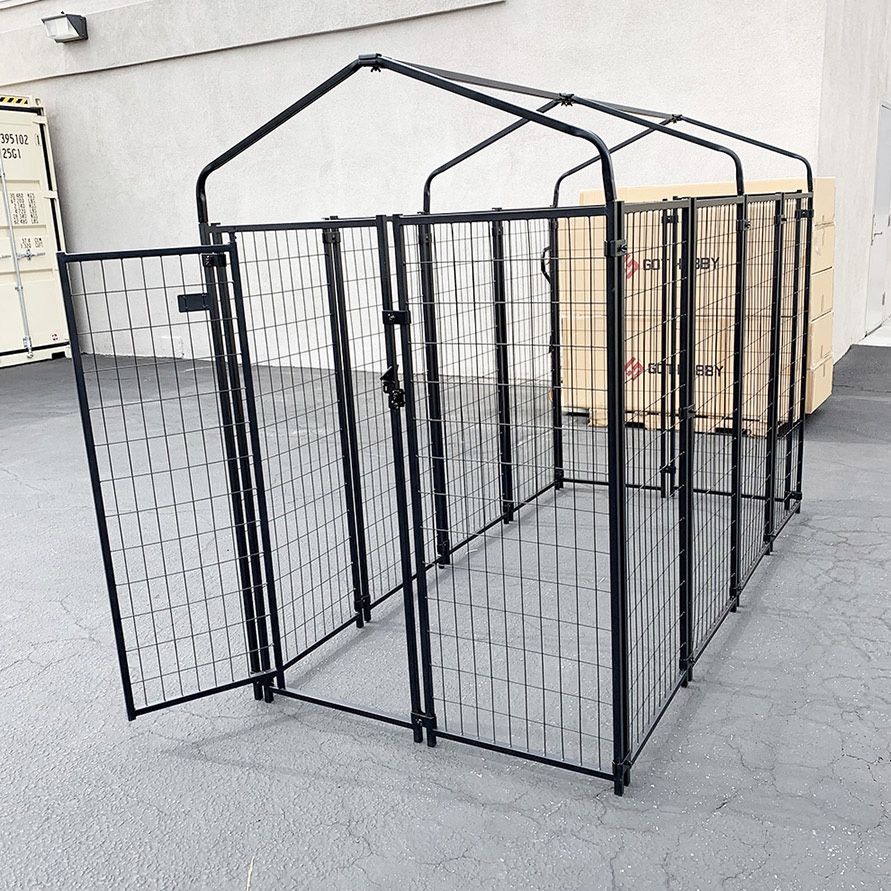 (New) $290 Large Heavy Duty Dog CagePet Crate Kennel with Cover 8x4x6 FT
