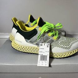 Adidas Ultra 4D Shoes Cloud White / Night Metallic / Beam Yellow