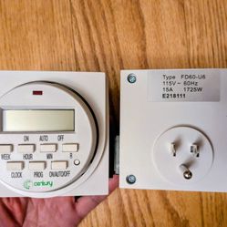 Two Indoor Programmable Digital Timer Outlet 