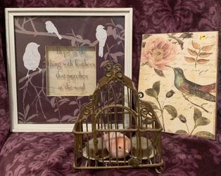 Bird Decor and Cage
