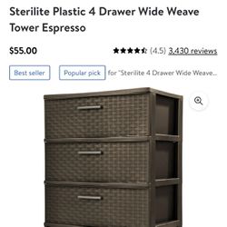 Wide 4 Drawer Storage Container 