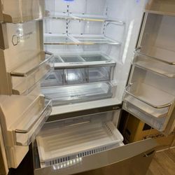 LG stainless steel French door fridge handles inside counter depth with warranty