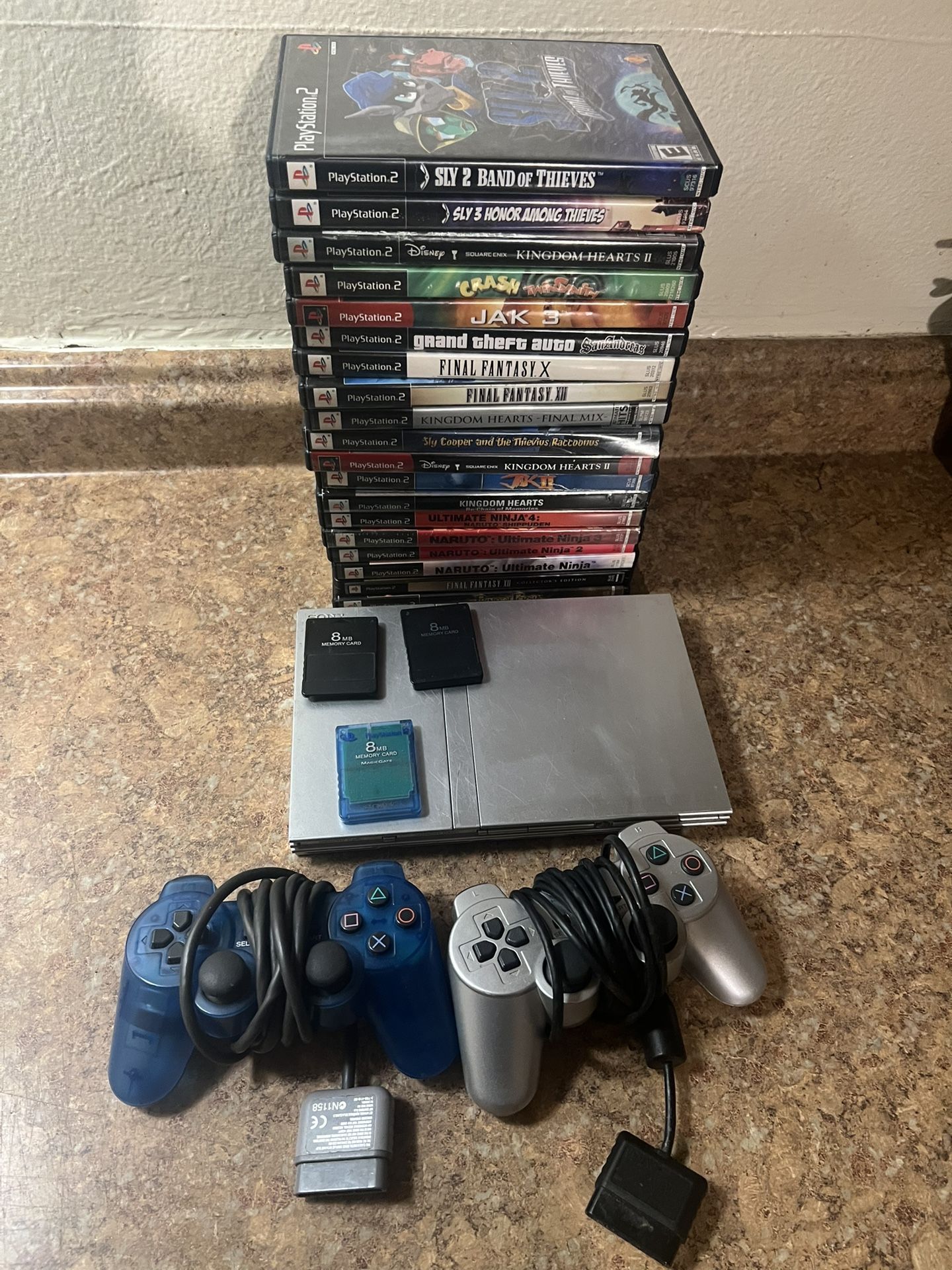 PlayStation 2 Silver Slim Bundle Trade For Pokemon Cards