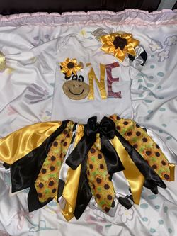 Cow / Sunflower Baby Outfit 