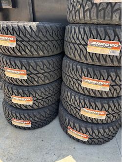 33x12.50r20 Arroyo tires nuevas con 55,000 millas de garantía las 4