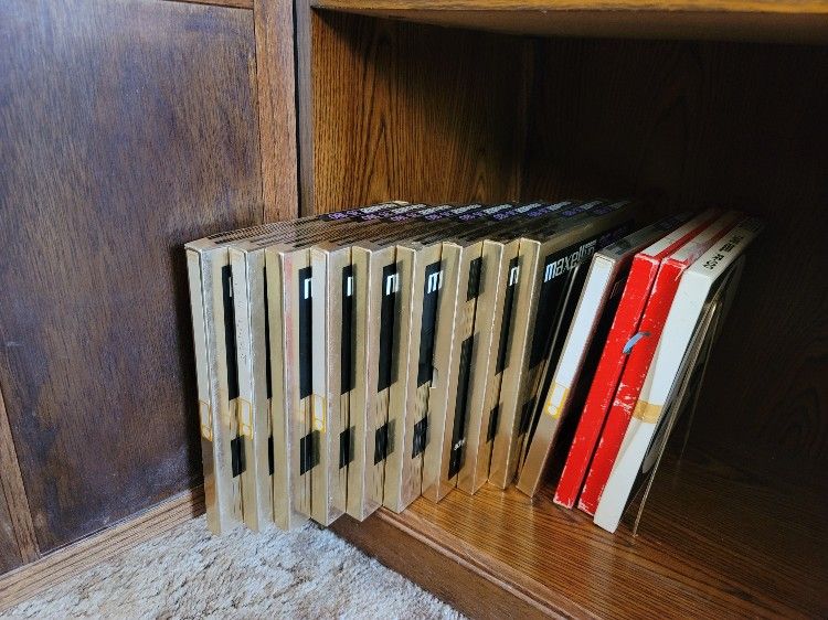 About A Dozen Reel To Reel Tapes High Quality