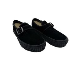 Rare Vans Creeper Black Buckle Suede Slip On Shoes Size US Women’s 7.0