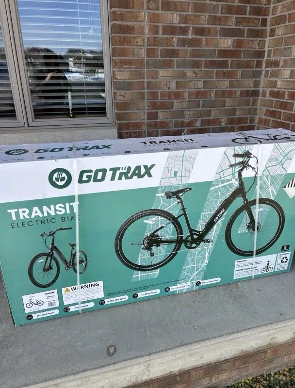 GOTRAX Adult Transit 27.5 Step Through Electric Hybrid Bike - Black