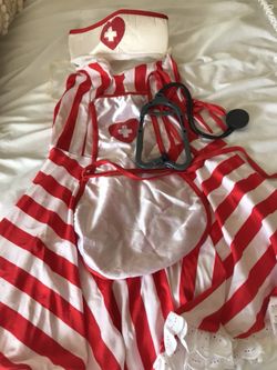 Candy stripper costume , medium